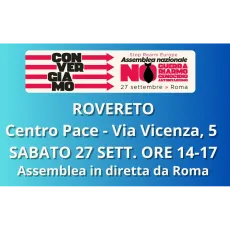 rett 27 sett - STOP GENOCIDIO E RIARMO - Rovereto - diretta