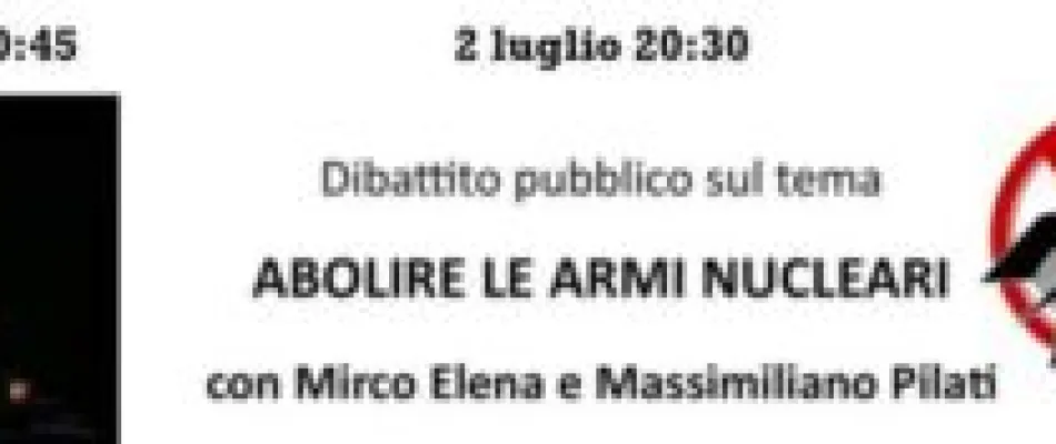 Dibattito pubblico sul tema abolire le armi nucleari