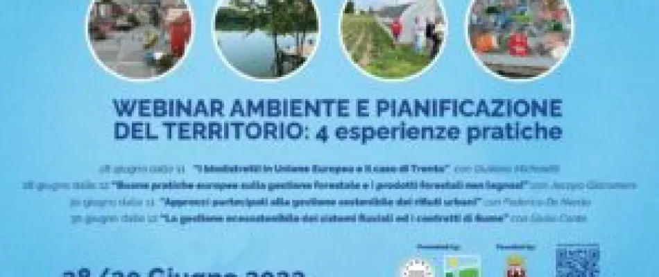 Webinar ambiente e pianificazione del territorio Webinar ambiente e pianificazione del territorio